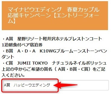 マイナビウエディング 当サイト限定キャンペーン 合言葉入力で商品券の額アップ!