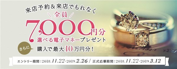2018-19年冬 平成最後の指輪探し応援キャンペーン マイナビウエディング