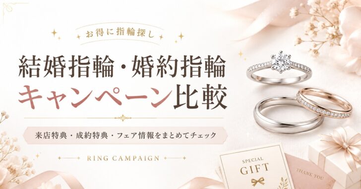 結婚指輪・婚約指輪キャンペーン比較・まとめ